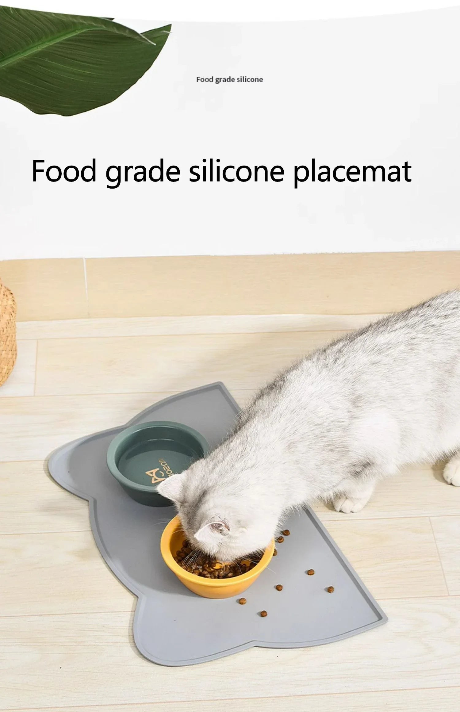 Pet Placemat Feeding Mat for Cats and Dogs Waterproof Leakage Food with Nonspill Nonslip Easy to Clean Silicone Placemats