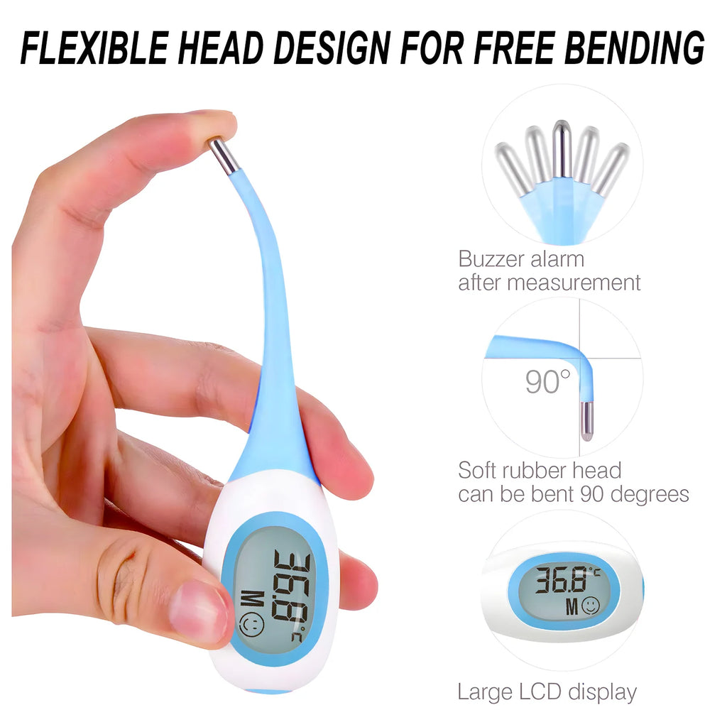 Pet Thermometer, LED Digital Electronic Veterinary Thermometer, Safe Accurate Temperature Tool for Dog and Cat
